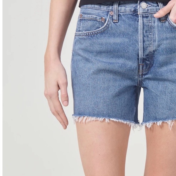 Agolde Light Blue Jean Shorts - Picture 3 of 3
